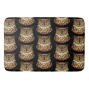 Tapis De Bain Chouette d'or pour Halloween, Thanksgiving, Automn