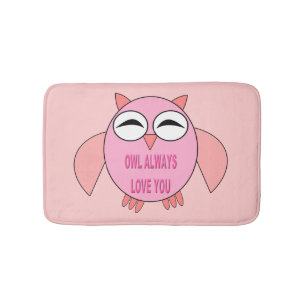 Tapis de bain Chouette Message Amour Mignon