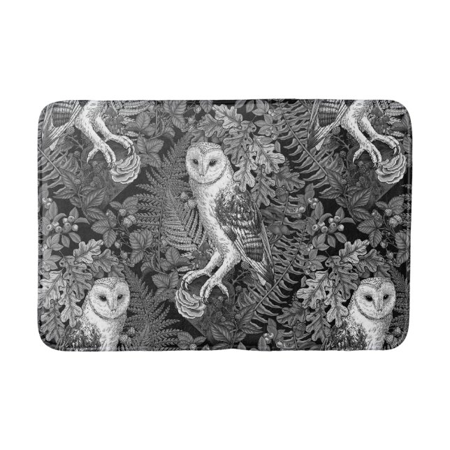 Tapis De Bain Chouettes, fougères, chênes et baies 4 (Devant)