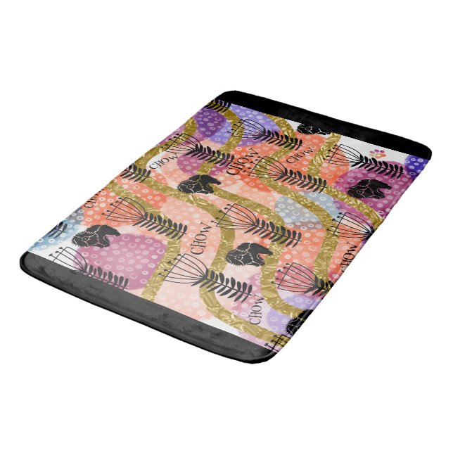 Tapis De Bain CHOW CHOW CHOW abstrait caisse/bain mat (Angle)