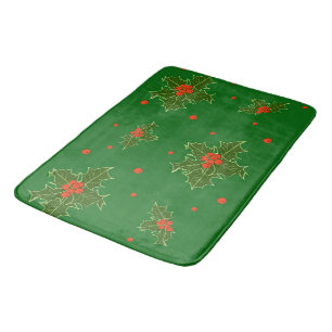 Tapis De Bain Christmas Holly