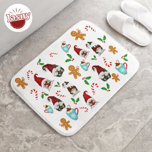 Tapis De Bain Christmas Holly Gnome