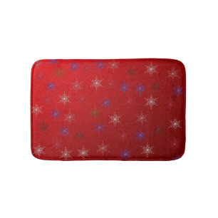 Tapis De Bain christmas stars in red