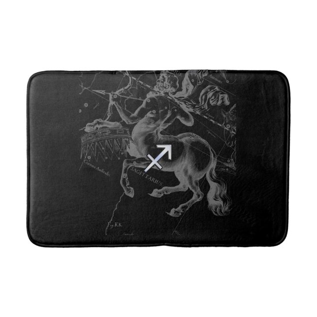 Tapis De Bain Chrome Comme Sagittarius Connexion Hevelius Noir (Devant)