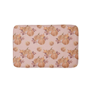 Tapis De Bain Chute de Citrouilles d'aquarelle