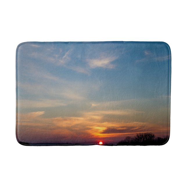 Tapis De Bain Ciel du soleil d'hiver (Devant)