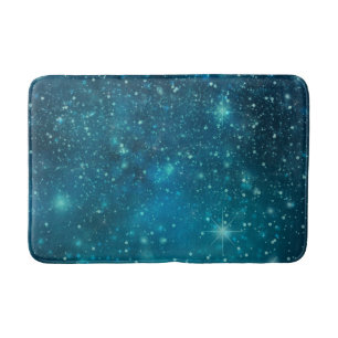 Tapis De Bain Ciel Stellaires Cosmique Bleu