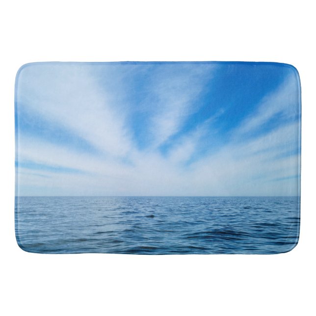 Tapis De Bain Cirrus Nuages au-dessus du lac Michigan (Devant)