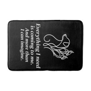 Tapis de bain citation affirmation manifestation