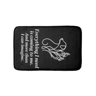 Tapis de bain citation affirmation manifestation