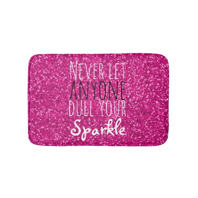 Tapis De Bain Citation inspirée | de parties scintillantes de (Devant)