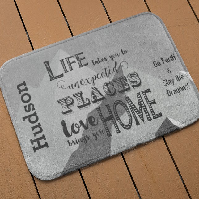 Tapis De Bain Citations Ispirationnistes Mountain Boys Room (Créateur téléchargé)