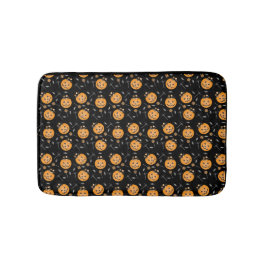 Tapis De Bain Citrouille Candy Bucket Motif orange noir