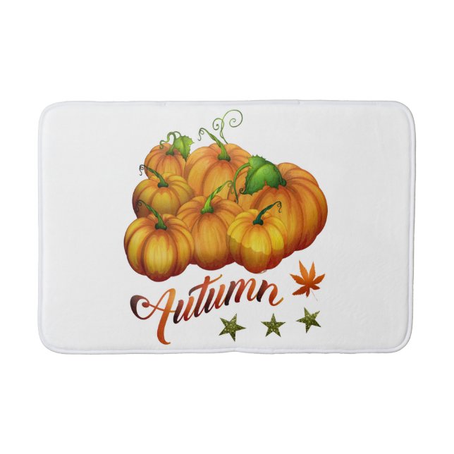 Tapis De Bain Citrouille d'automne (Devant)