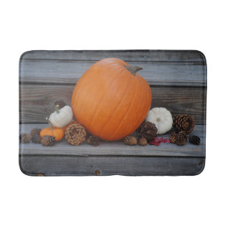 Tapis De Bain Citrouille d'automne et Pinecones