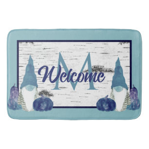 Tapis De Bain Citrouilles bleues poussiéreuses Gnomes Aspen Sall