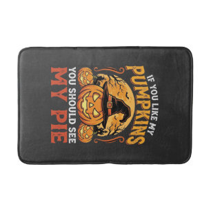 Tapis De Bain Citrouilles Drôles de Conception de Tarte Hallowee