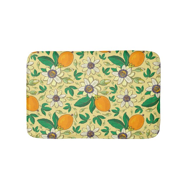 Tapis De Bain Citrouilles et Feuilles : Récolte d'automne (Devant)