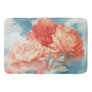 Tapis De Bain Classiques - Roses roses et rouges angéliques dans