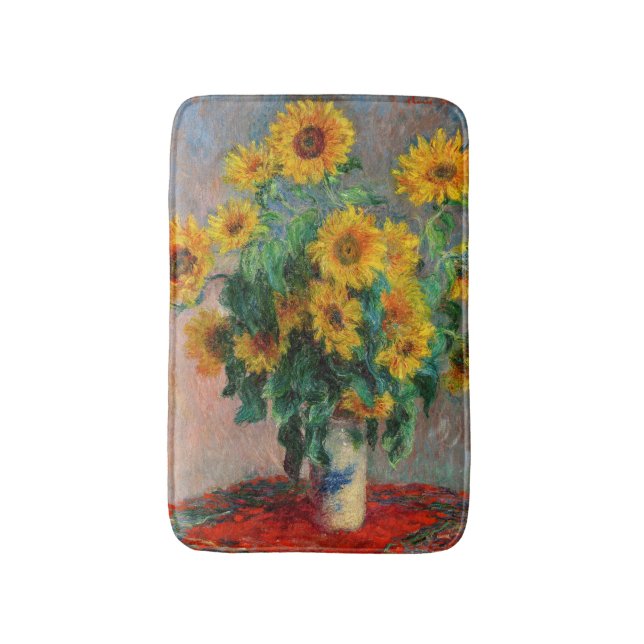Tapis De Bain Claude Monet - Bouquet de tournesols (Devant (Vertical))