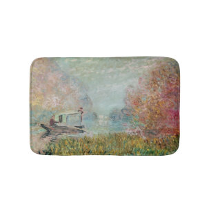Tapis De Bain Claude Monet le studio de bateau sur la Seine,