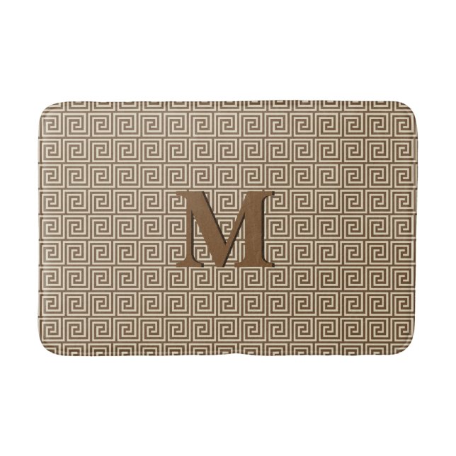 Tapis De Bain Clé grecque, tons taupe (Devant)
