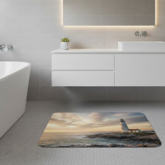 Tapis De Bain Coastal Serenity Lighthouse Bath Mat