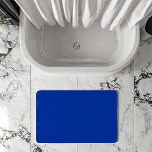 Tapis De Bain Cobalt Électrique Couleur Unie Élégant Classique
