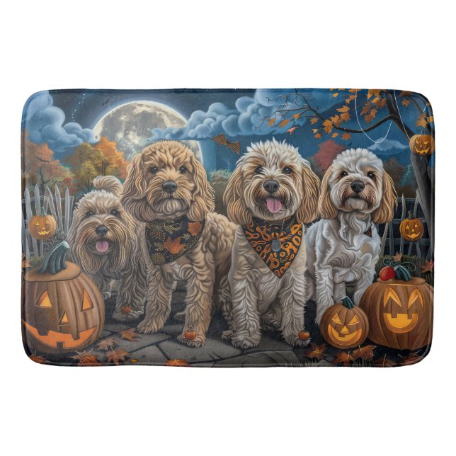 Tapis De Bain Cockapoo Halloween Éffrayant (Devant)