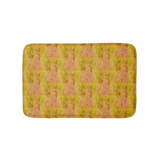 Tapis De Bain Coeurs de Nana (rose et jaune) (Devant)