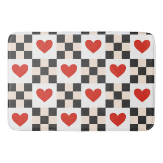 Tapis De Bain Cœurs d'échiquier