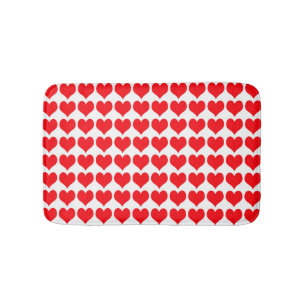 Tapis De Bain Coeurs rouges