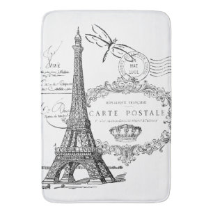 Tapis De Bain collage de la tour Eiffel