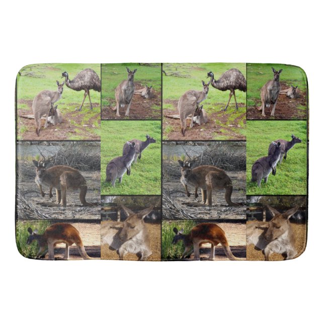 Tapis De Bain Collage photo de Kangaroo, (Devant)