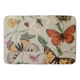 Tapis De Bain Collection de la papillon Moth Nature Dessin
