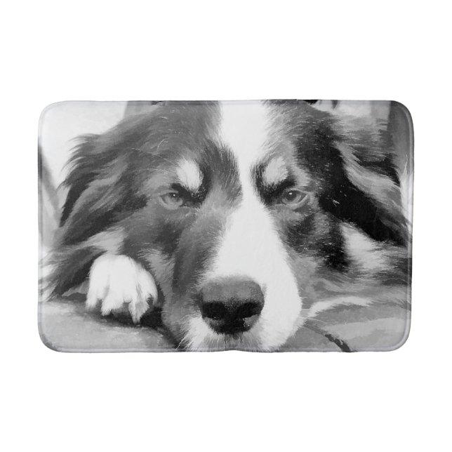 TAPIS DE BAIN COLLIE FRONTALIÈRE (Devant)