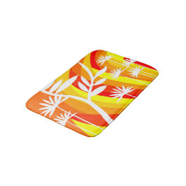 Tapis De Bain Coloré orange et jaune