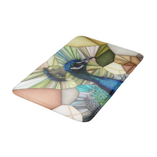 Tapis De Bain Coloré Peacock Mosaic Mat