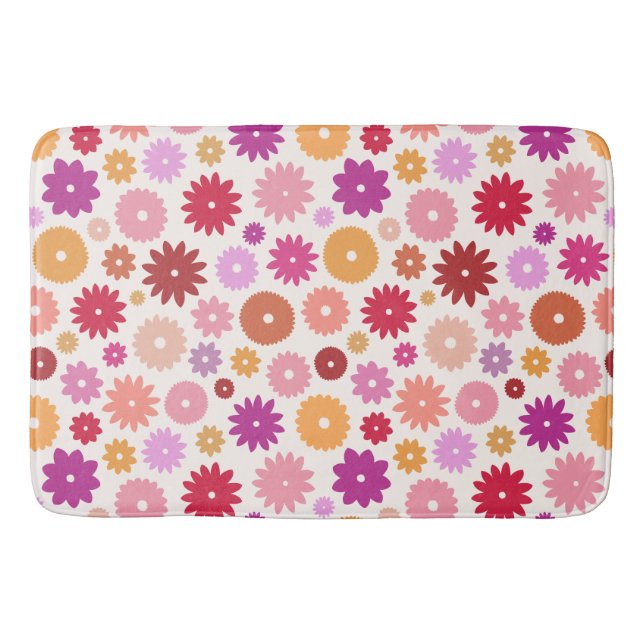 Tapis De Bain Colorful Blooms Pattern (Devant)