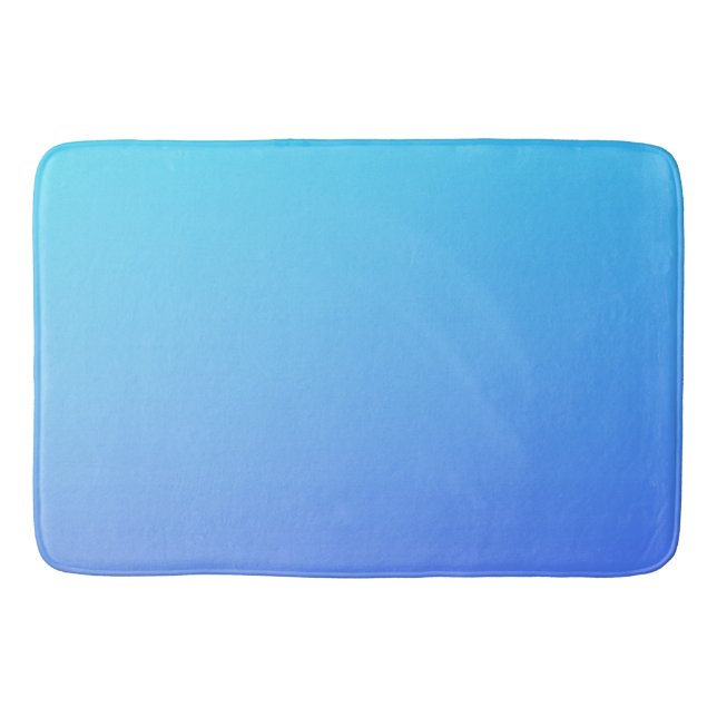 Tapis De Bain Combinaison de couleurs bleu deux tons (Devant)