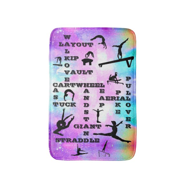 Tapis De Bain Compétences en gymnastique Mots-croisés Bain Mat (Devant (Vertical))