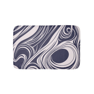 Tapis De Bain conception Abstraite de tourbillons liquides bleus