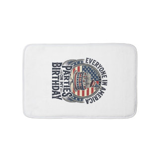 Tapis De Bain Conception de chemise de gâteau vintage pour fête 