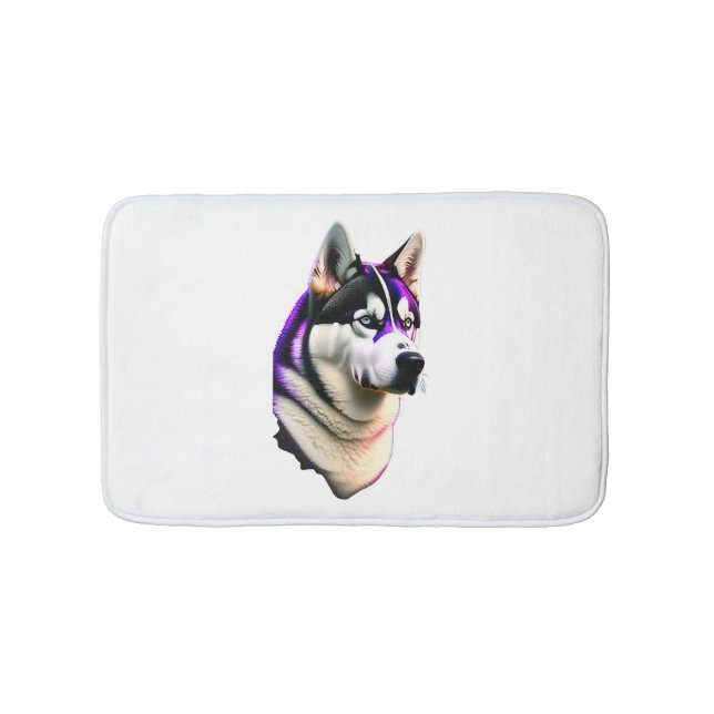 Tapis De Bain Conception de chiens Husky (Devant)