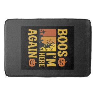 Tapis De Bain Conception de cimetière rétro Boos d'Halloween, je