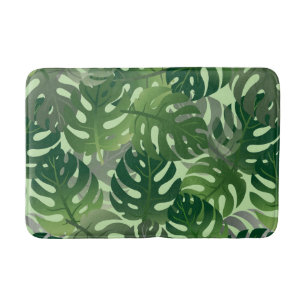 Tapis De Bain Conception de feuilles de palme exotique