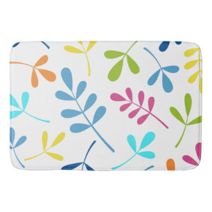 Tapis De Bain Conception de grands Feuilles intégrés multicolore