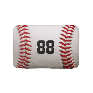Tapis De Bain Conception de joueur de baseball avec numéro de ma