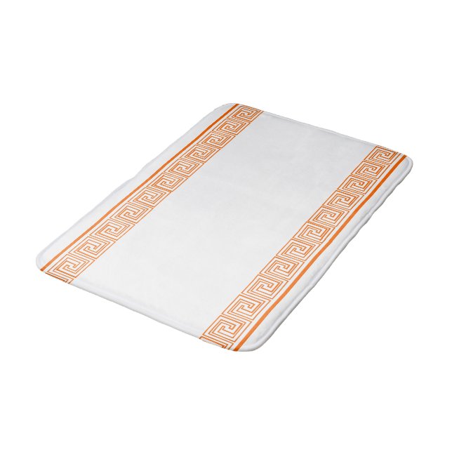 Tapis De Bain Conception de la frise verte orange (Angle)