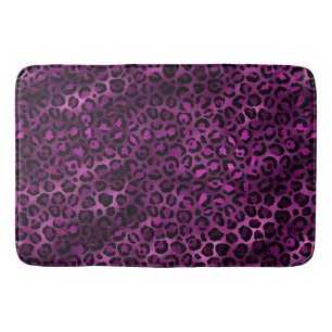 Tapis De Bain Conception de la série Leopard violet et or 3